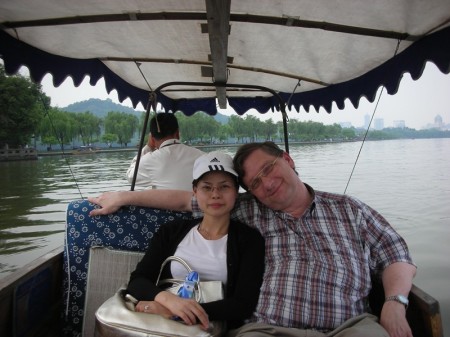 Qiu Xia and I at the West Lake (Hangzhou)