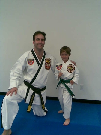 Jakob with Mr C (3rd Level Green Belt) 6/5/10