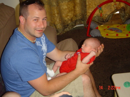 My oldest son with nephew Cayden.