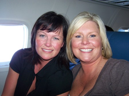 Me & my bff Kim - on the way to Mexico...