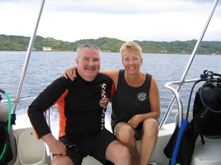 My lover & I diving in Roatan