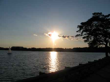 Sunset at Lake Quannapowitt