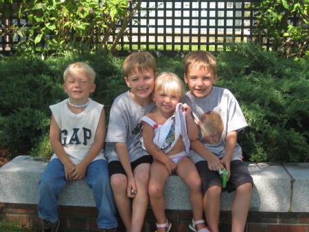 Cole (4), Noah (7), Avery (2.5) and Lucas (6)