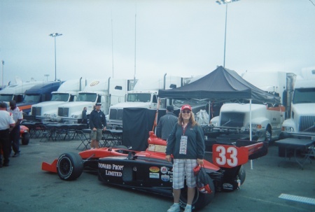 me in front of the race car.