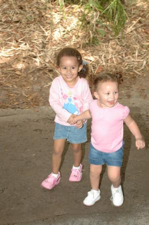 both my girls at DisneyWorld Aliyah and Kylie