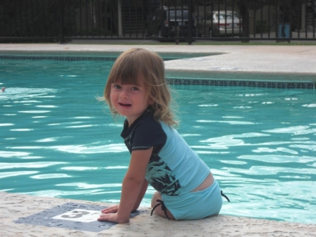 Syl at the pool