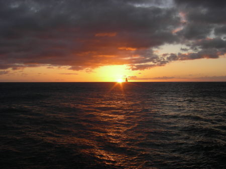 Sunset in Hawaii of the Pacific Ocean