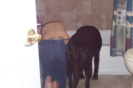 Just girls washing their hair