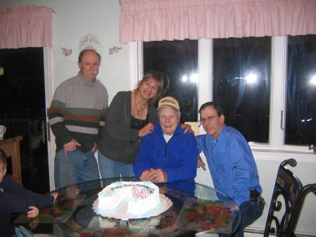 Dad's Birthday - My brothers and I with Dad