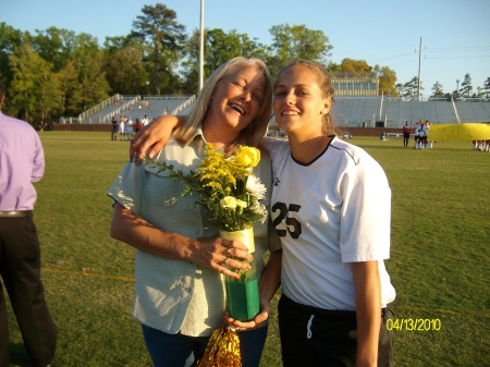 Senior Night for Soccer My daughter and me