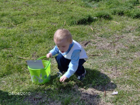 jacob hunting easter eggs