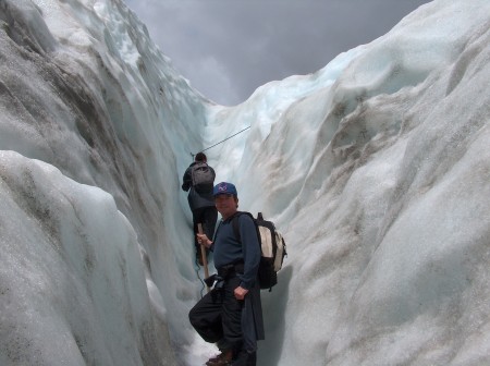 Spousal Unit on Fox Glacier, New Zealand, 2005