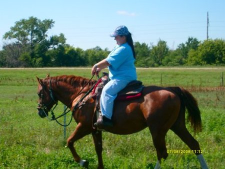 Me, riding my stallion Supreme