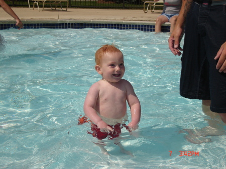 Aidan at the pool