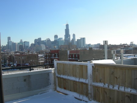 Chicago rooftop view