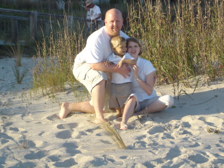 On the beach with the family...