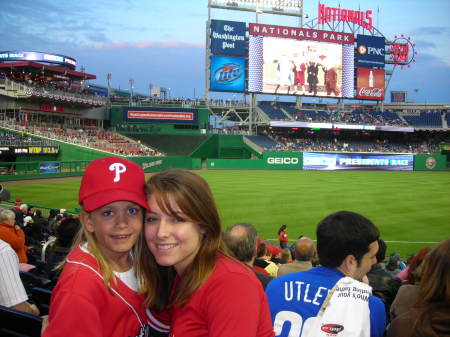 Kylee and Missy - Nationals vs Phillies game