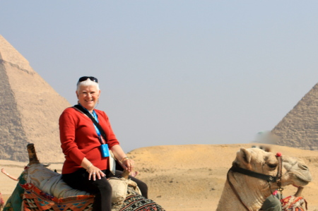 Ann on a camel ride