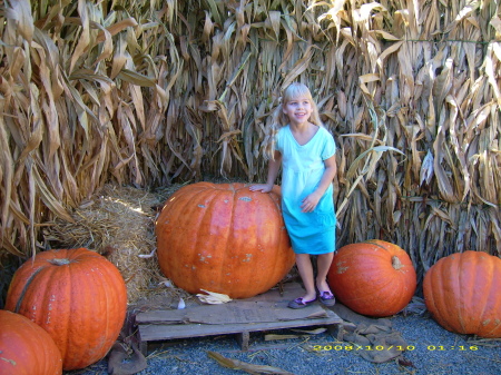 Tori at the pumpkin patch