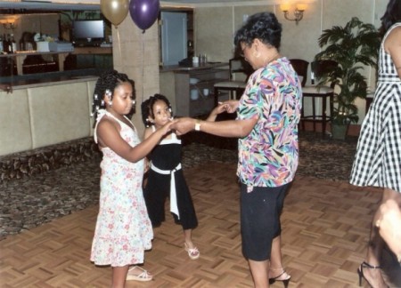 Christa and Corryn with grandma