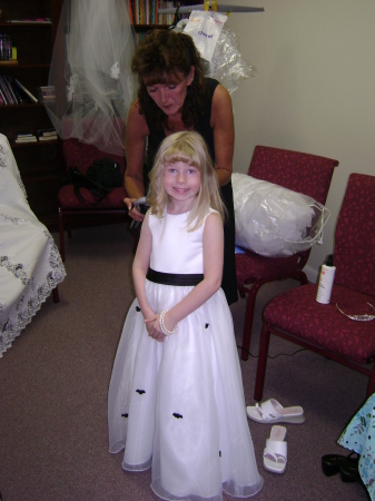 My princess daughter as the flower girl