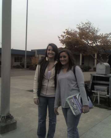 Amber and Rachael at school:)