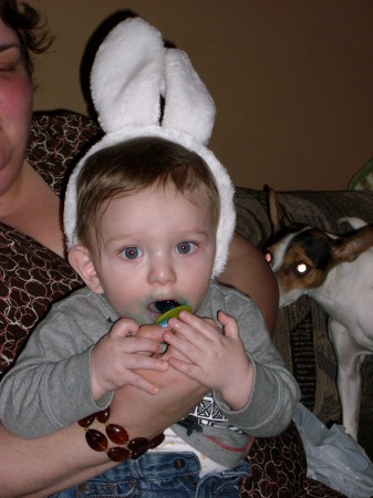 our grandson wyatt's first easter