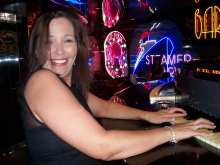 Piano Bar on cruise ~ I had drank a few LOL!