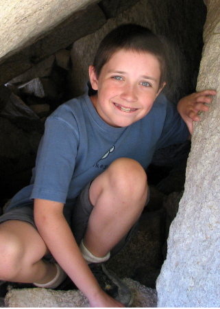 Ian hiking at Hetch Hetchy Reservoir...