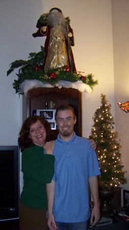 My son Kyle and I at Christmas 2010