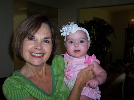 Kathy with one of the twin grand daughters