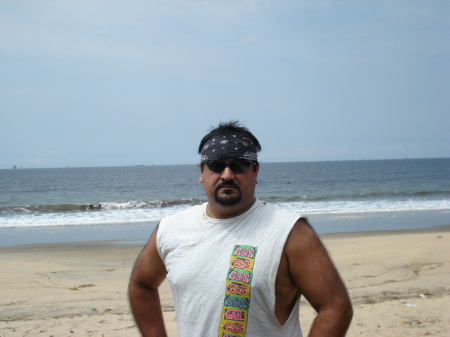 At the beach in Malongo