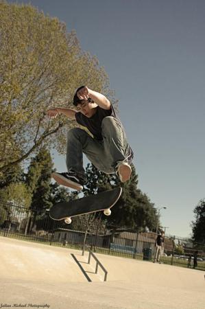 Aaron's favorite, skateboarding.