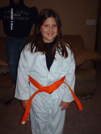 my daughter as a orange belt