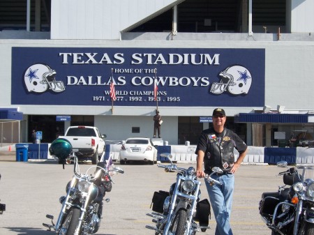 In Front of Tom Landry's Statue Texas Stadium