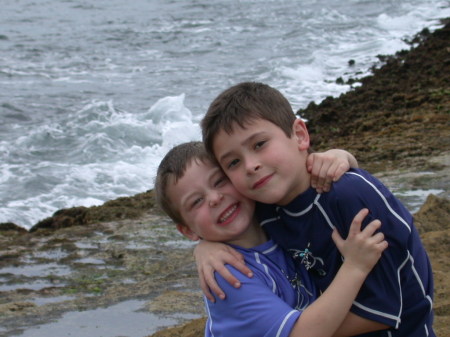 Connor and Logan in Kauai