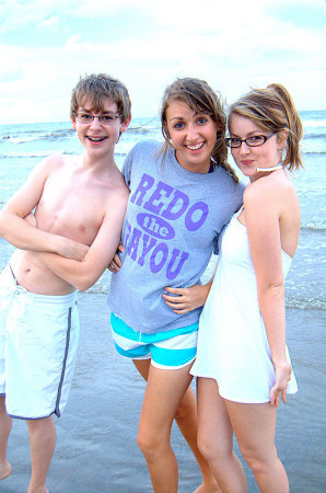 My 3 beach beauties in Galveston 2007