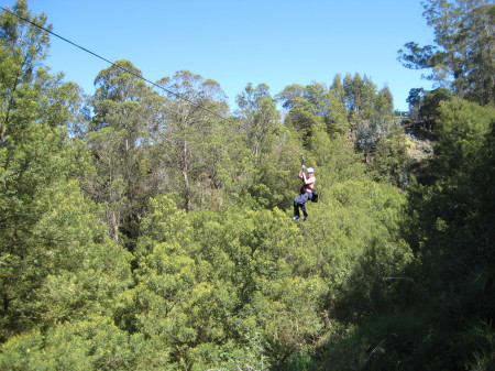 me on zip line in Maui