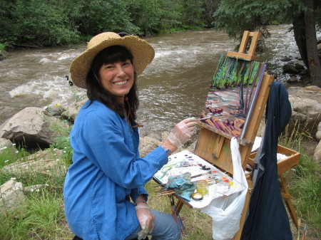 Me painting along Dolores River, CO