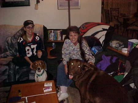 my wife and mom and the dogs