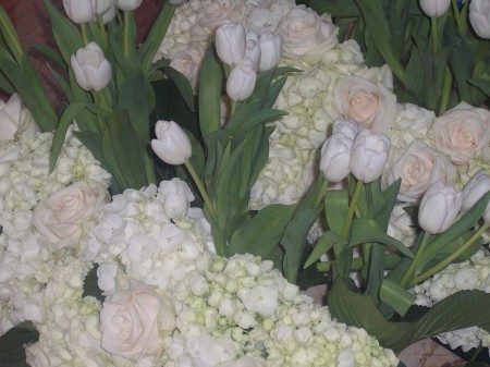 Wedding flowers at the Breakers. All white...