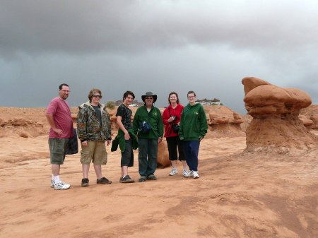 the family at Goblin Valley