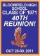 BHS CLASS OF 1971 40TH REUNION WEEKEND reunion event on Oct 28, 2011 image