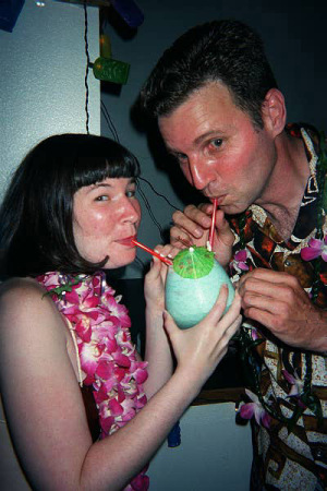 Melissa & Curt at post-wedding party