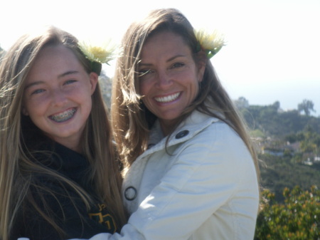 wife with daughter Jordan on vacation in CA