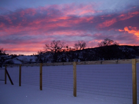 ~ Sunrise in Tehachapi, after the snow ~