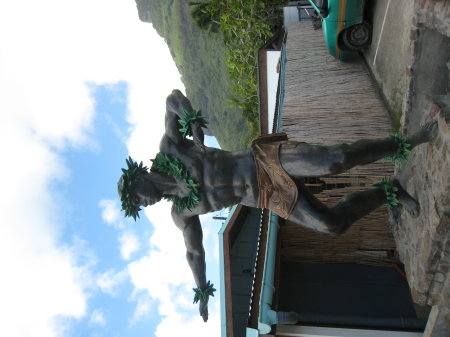 Tahitian Statue on Bora Bora