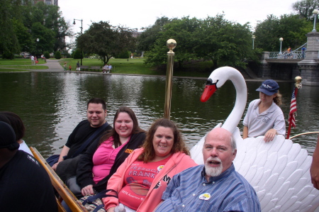 Stefan, Jessica, Jennifer and me, swan boats