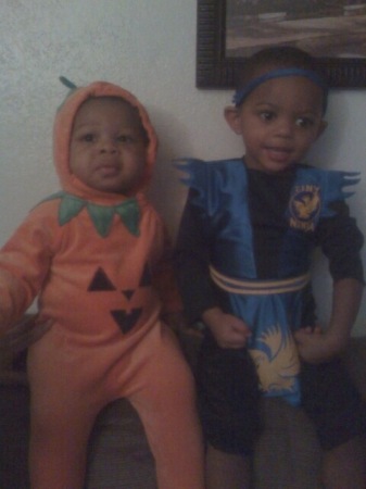 my grandsons ready for halloween