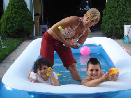 Me and my chitlins in the pool